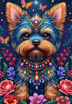 Alipson Puzzle - Legpuzzel - Hond In Bloemenland - 1000 stukjes