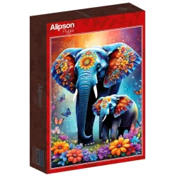 Alipson Puzzle - Legpuzzel - Elephants - Maternal Love Collection - 1000 stukjes