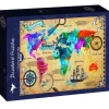 Bluebird - Legpuzzel - Colorful World Map - 2000 stukjes