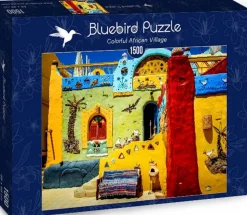 Bluebird - Legpuzzel - Colorful African Village - 1500 stukjes