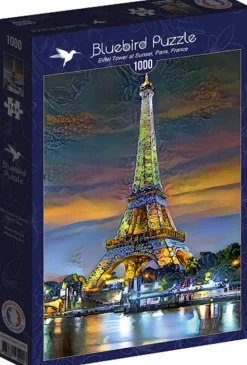 Bluebird - Legpuzzel - Eiffel Toren bij Zonsopgang, Paris Frankrijk - 1000 stukjes