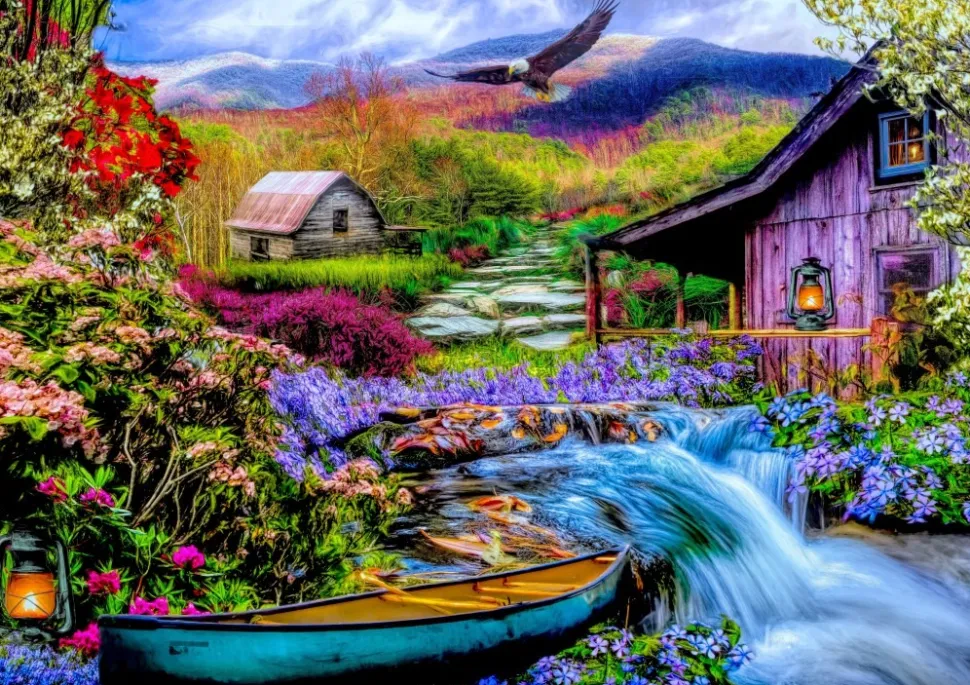 Bluebird - Legpuzzel - Heaven on Earth in the Mountains - 1500 stukjes
