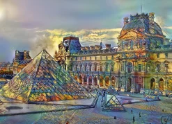 Bluebird - Legpuzzel - Louvre Museum, Parijs, Frankrijk - 1000 stukjes