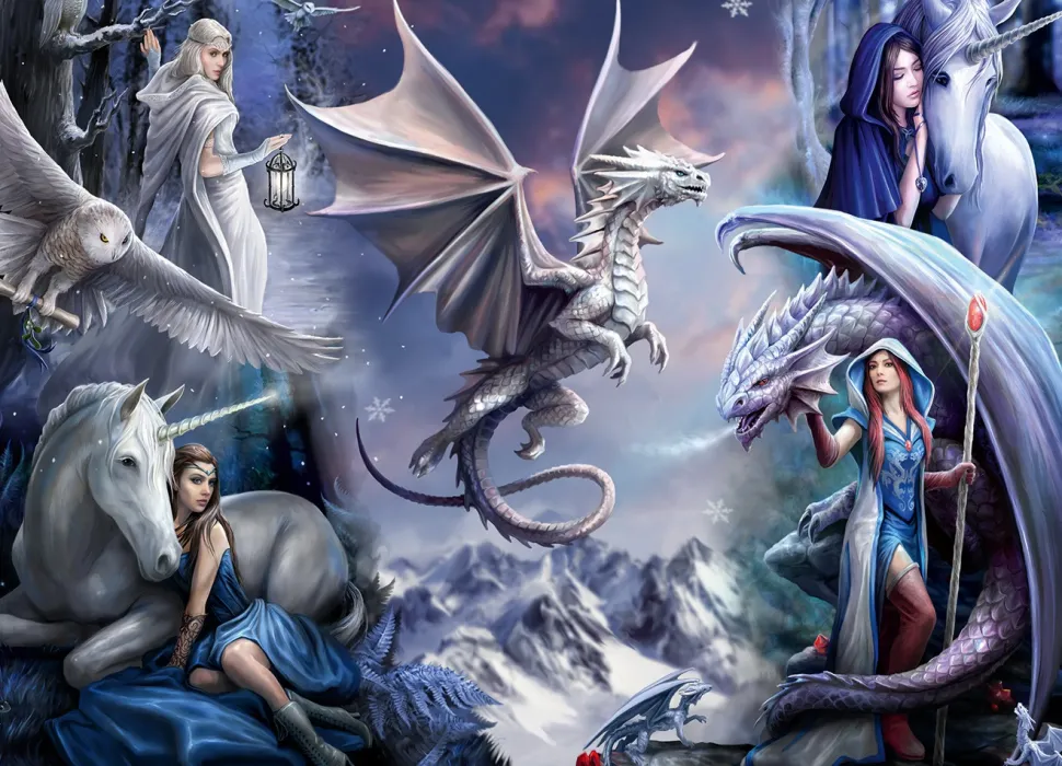Bluebird - Legpuzzel - Silver Dragon Collage - 1500 stukjes