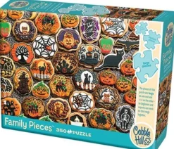 Cobble Hill - Familielegpuzzel - Halloween Cookies - 350 stukjes 3 maten