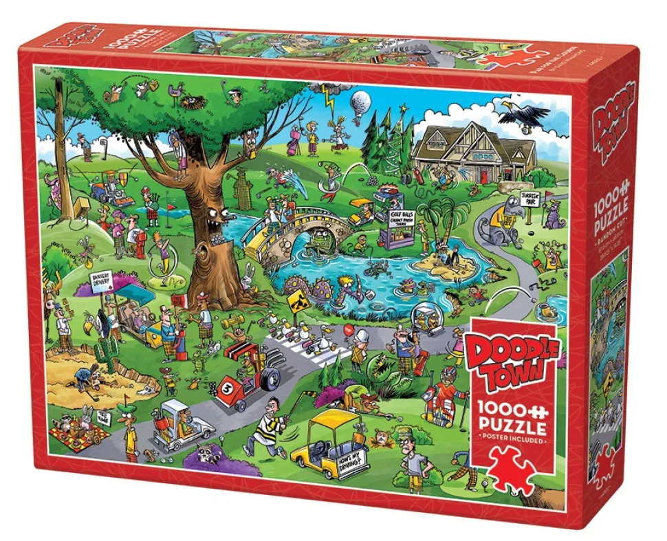 Cobble Hill - Legpuzzel - Doodle Town - Par For the Course - 1000 stukjes