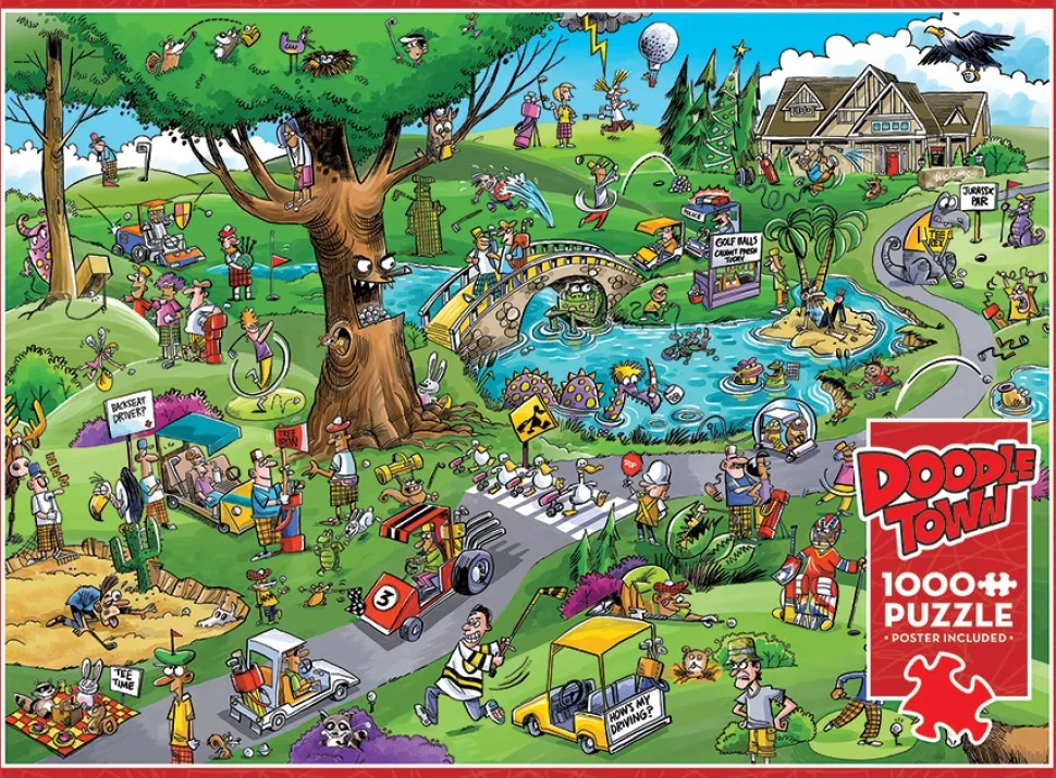 Cobble Hill - Legpuzzel - Doodle Town - Par For the Course - 1000 stukjes