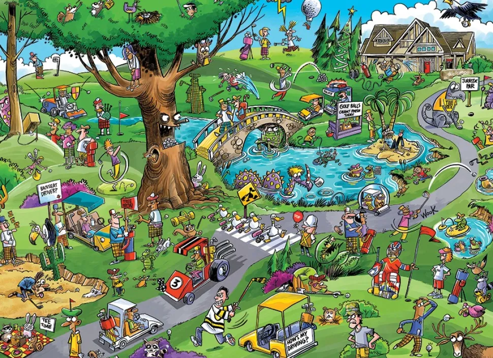 Cobble Hill - Legpuzzel - Doodle Town - Par For the Course - 1000 stukjes