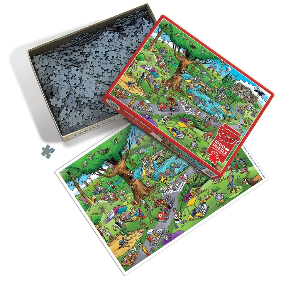 Cobble Hill - Legpuzzel - Doodle Town - Par For the Course - 1000 stukjes