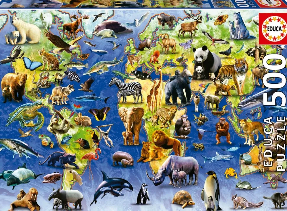 Educa - Legpuzzel - Bedreigde Soorten - 500 stukjes