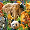 Educa - Legpuzzel - Collage Wilde Dieren - 500 stukjes