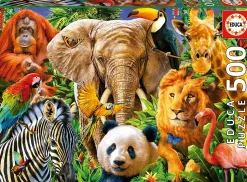 Educa - Legpuzzel - Collage Wilde Dieren - 500 stukjes