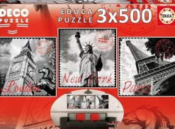 Educa - Legpuzzel - Grote Steden - 3 x 500 stukjes