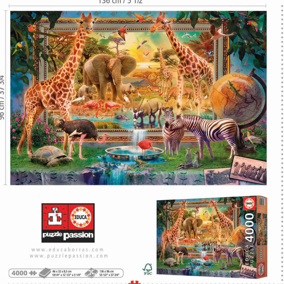 Educa - Legpuzzel - Het Leven in de Jungle - 4000 stukjes