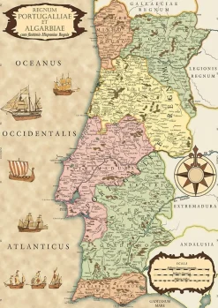 Educa - Legpuzzel - Historische Kaart Portugal - 500 stukjes