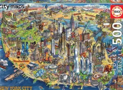 Educa - Legpuzzel - Kaart van New York - 500 stukjes