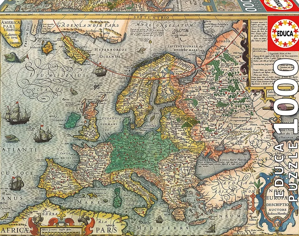 Educa - Legpuzzel - Kaart van Europa - 1000 stukjes
