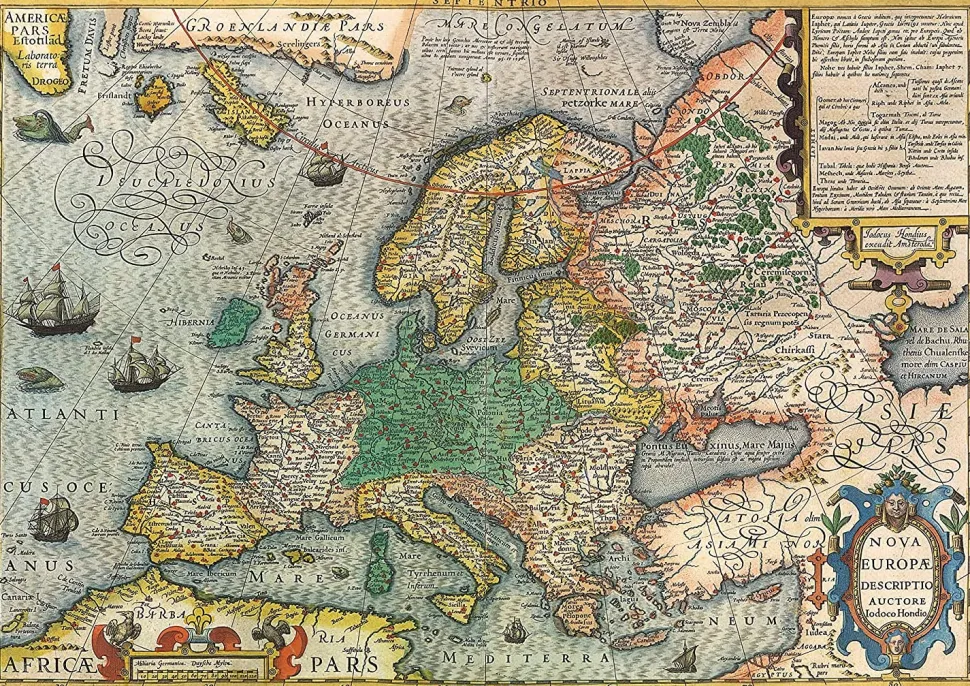 Educa - Legpuzzel - Kaart van Europa - 1000 stukjes
