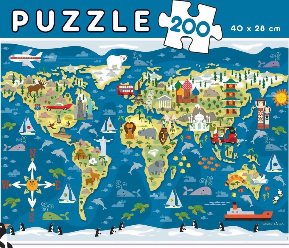 Educa - Legpuzzel - Mapa Mundi - 200 stukjes