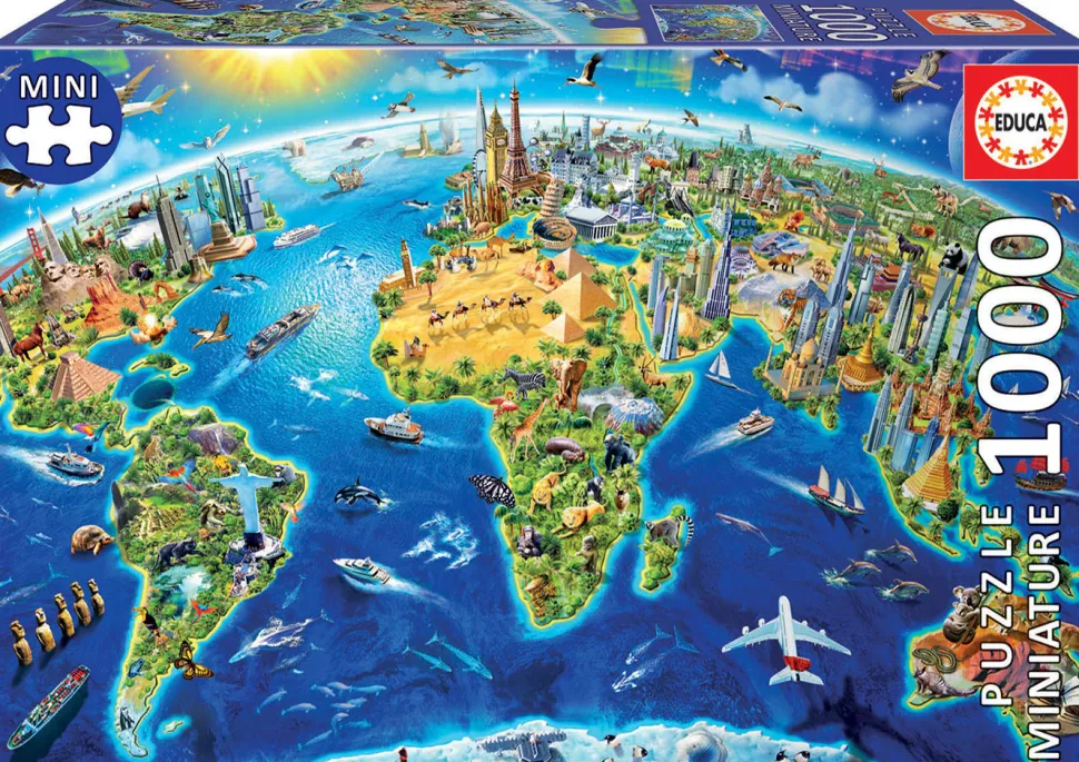 Educa - Legpuzzel - Miniatuur Symbolen van de Wereld - 1000 stukjes