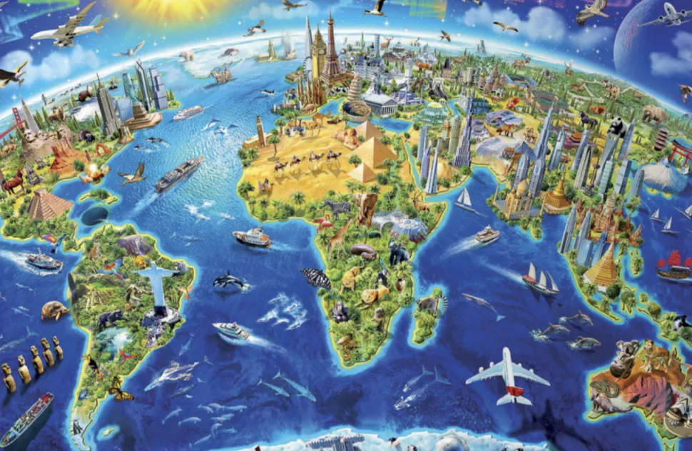 Educa - Legpuzzel - Miniatuur Symbolen van de Wereld - 1000 stukjes