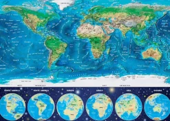 Educa - Legpuzzel - Neon, World Map - 1000 stukjes