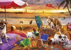Educa - Legpuzzel - Spelende Honden op het Strand - 1000 stukjes