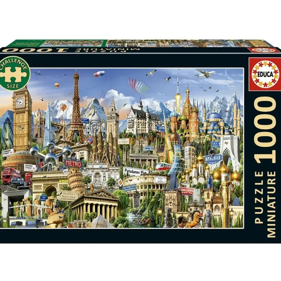 Educa - Legpuzzel - Symbolen van Europa - Miniatuur Puzzel - 1000 stukjes