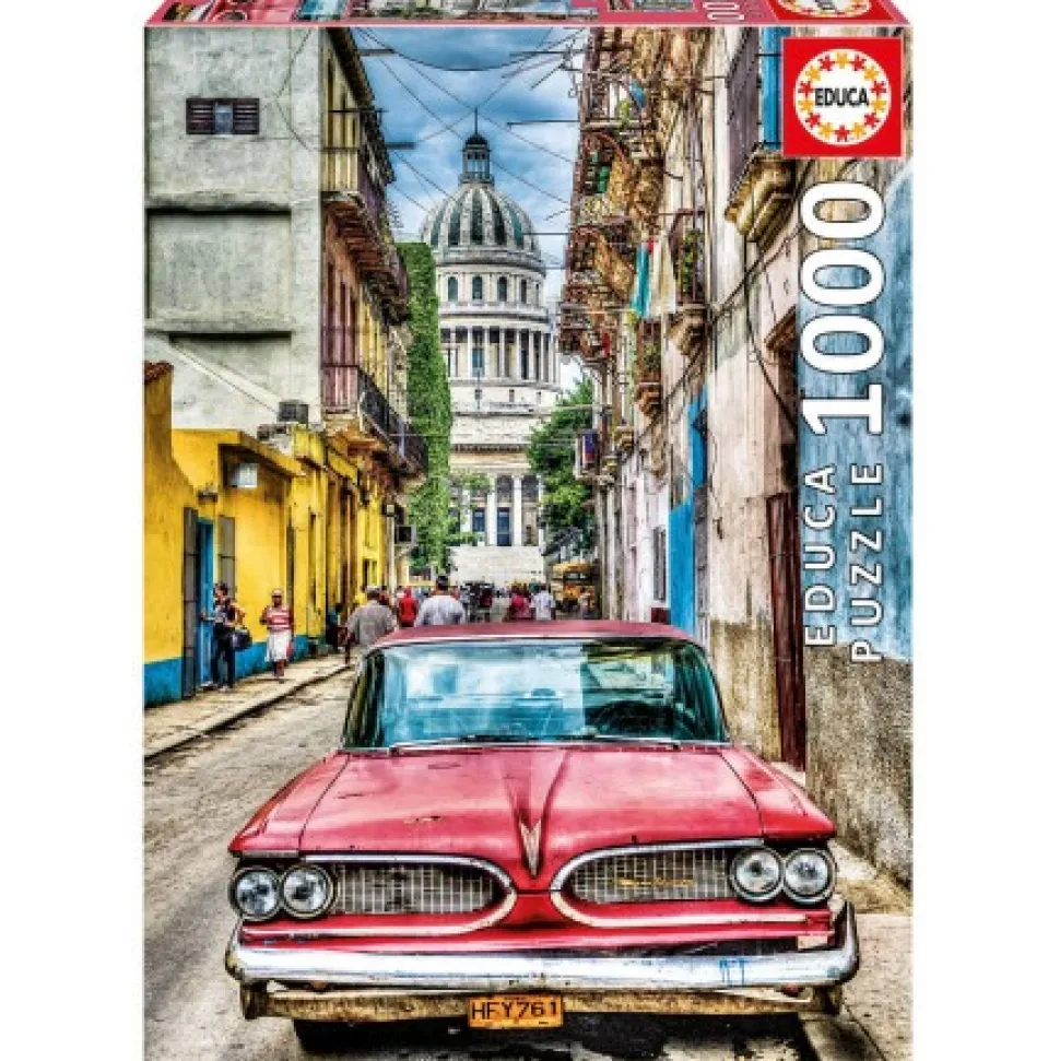 Educa - Legpuzzel - Vintage Car in Old Havanna - 1000 stukjes