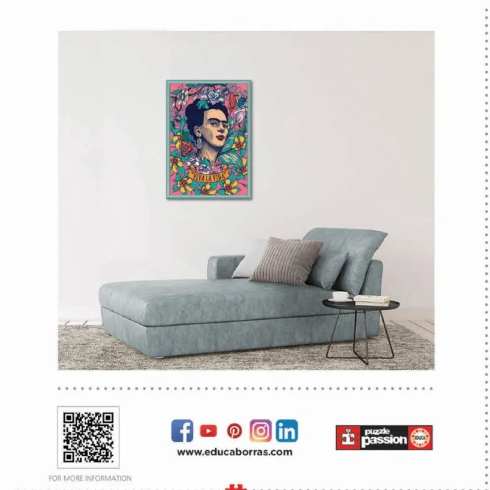 Educa - Legpuzzel - Viva La Vida, Frida Kahlo - 500 stukjes