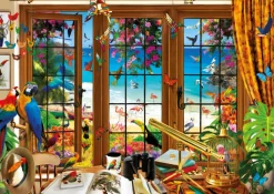 Educa - Legpuzzel - Vogels Kijken door het Raam - 1500 stukjes