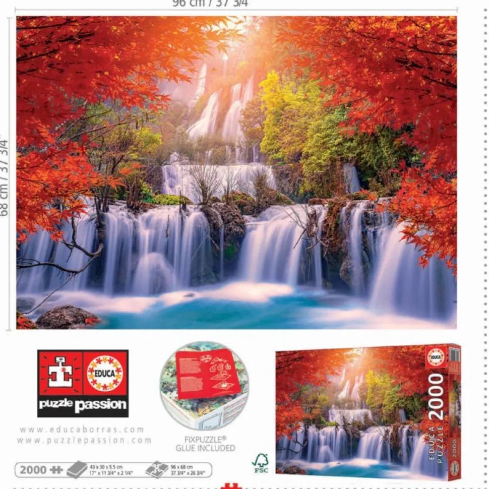 Educa - Legpuzzel - Waterval in Thailand - 2000 stukjes