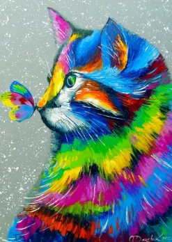 Enjoy - Legpuzzel - Kat en Vlinder - 1000 stukjes