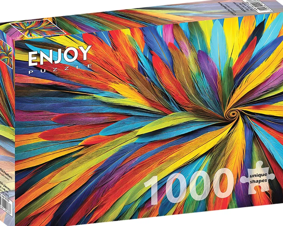 Enjoy - Legpuzzel - Kleurrijke Veren - 1000 stukjes