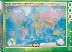 Eurographics - Legpuzzel - Wereldkaart - 1000 stukjes