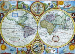 Eurographics - Legpuzzel - Antieke Wereldkaart 1 - 1000 stukjes