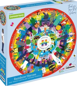 Gibsons - Legpuzzel - Rainbow Heros (Rond) - 500 stukjes
