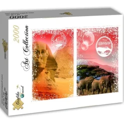 Grafika - Legpuzzel - Africa, Egypte en Kenia - 2000 stukjes