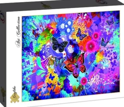 Grafika - Legpuzzel - Bonte Bloemen en Vlinders - 1500 stukjes