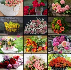 Grafika - Legpuzzel - Collage - Bloemen - 1000 stukjes