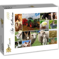 Grafika - Legpuzzel - Collage Boerderijdieren - 1500 stukjes