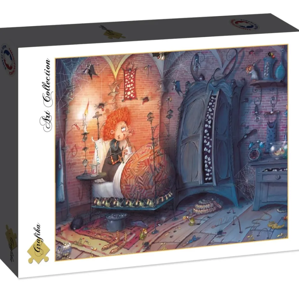 Grafika - Legpuzzel - François Ruyer - Heks in Bed - 2000 stukjes