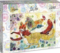 Grafika - Legpuzzel - Leaping Foxs - 1500 stukjes