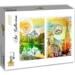 Grafika - Legpuzzel - Oostenrijk en Zwitserland - 2000 stukjes