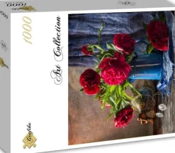 Grafika - Legpuzzel - Roze Pioenrozen - 1000 stukjes