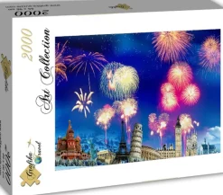 Grafika - Legpuzzel - Silvester Overal ter Wereld - 2000 stukjes