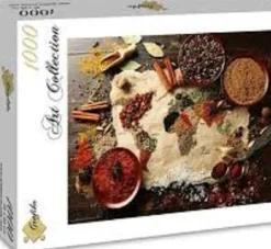 Grafika - Legpuzzel - Wereldkaart met Kruiden - 1000 stukjes
