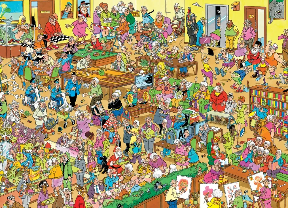 Jumbo - Jan van Haasteren - Legpuzzel - Het Bejaardentehuis - 1500 stukjes