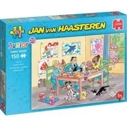 Jumbo - Jan van Haasteren - Junior 20 Legpuzzel - Creatief Met Klei - 150 stukjes