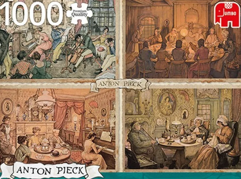 Jumbo - Legpuzzel - Vermaak in de Woonkamer, A. Pieck - 1000 stukjes